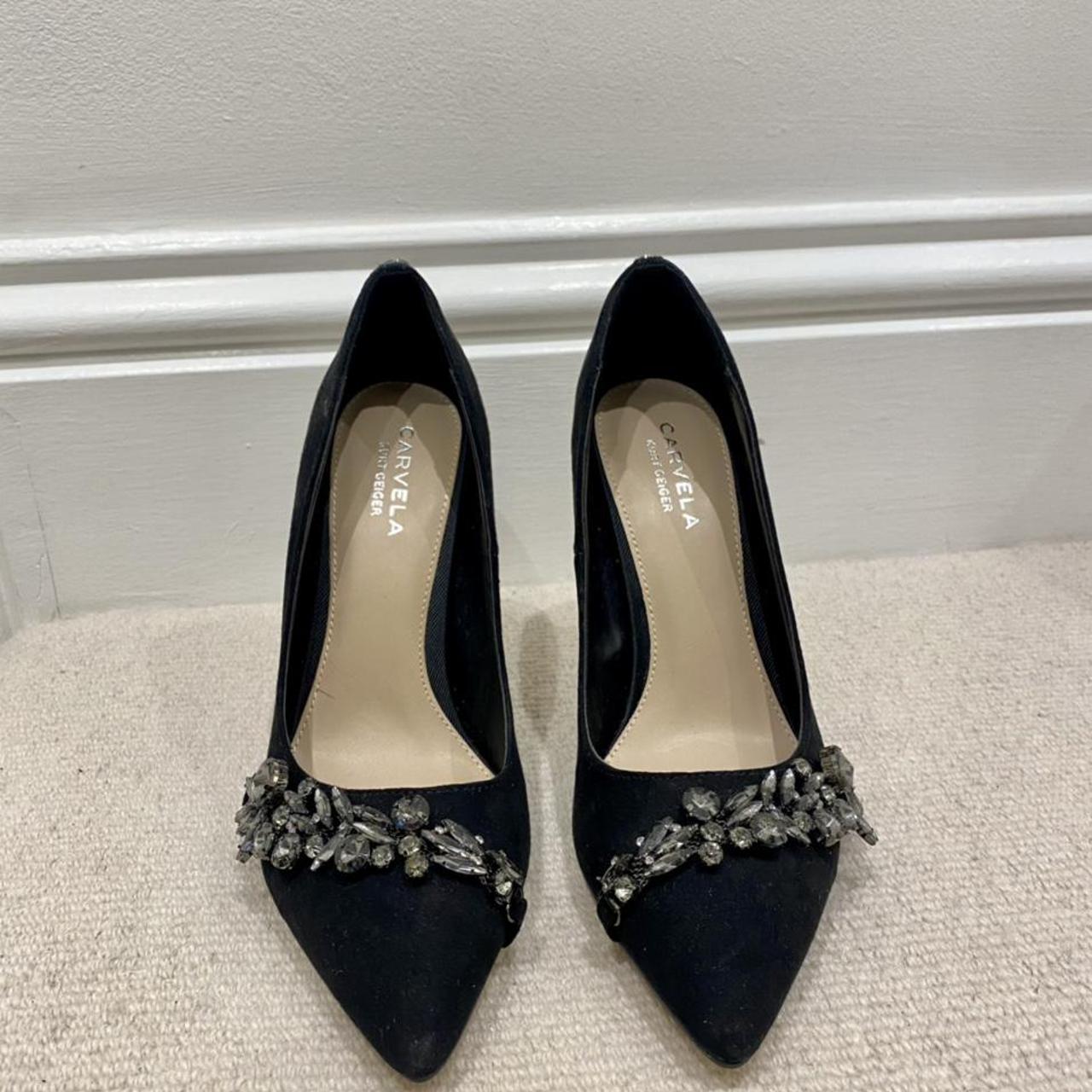 Carvella black and gemstone court shoe - perfect for... - Depop