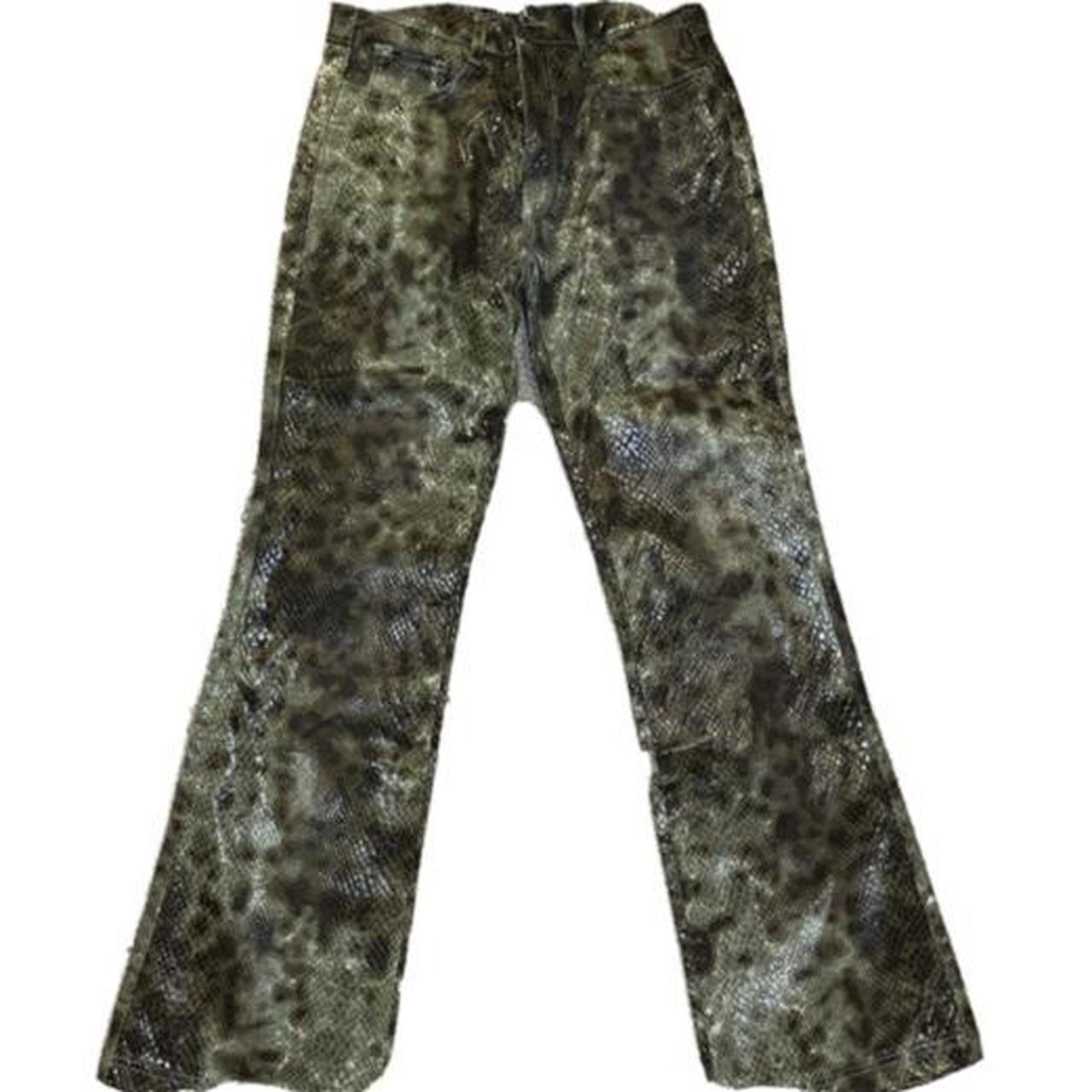 Green 2024 snakeskin pants