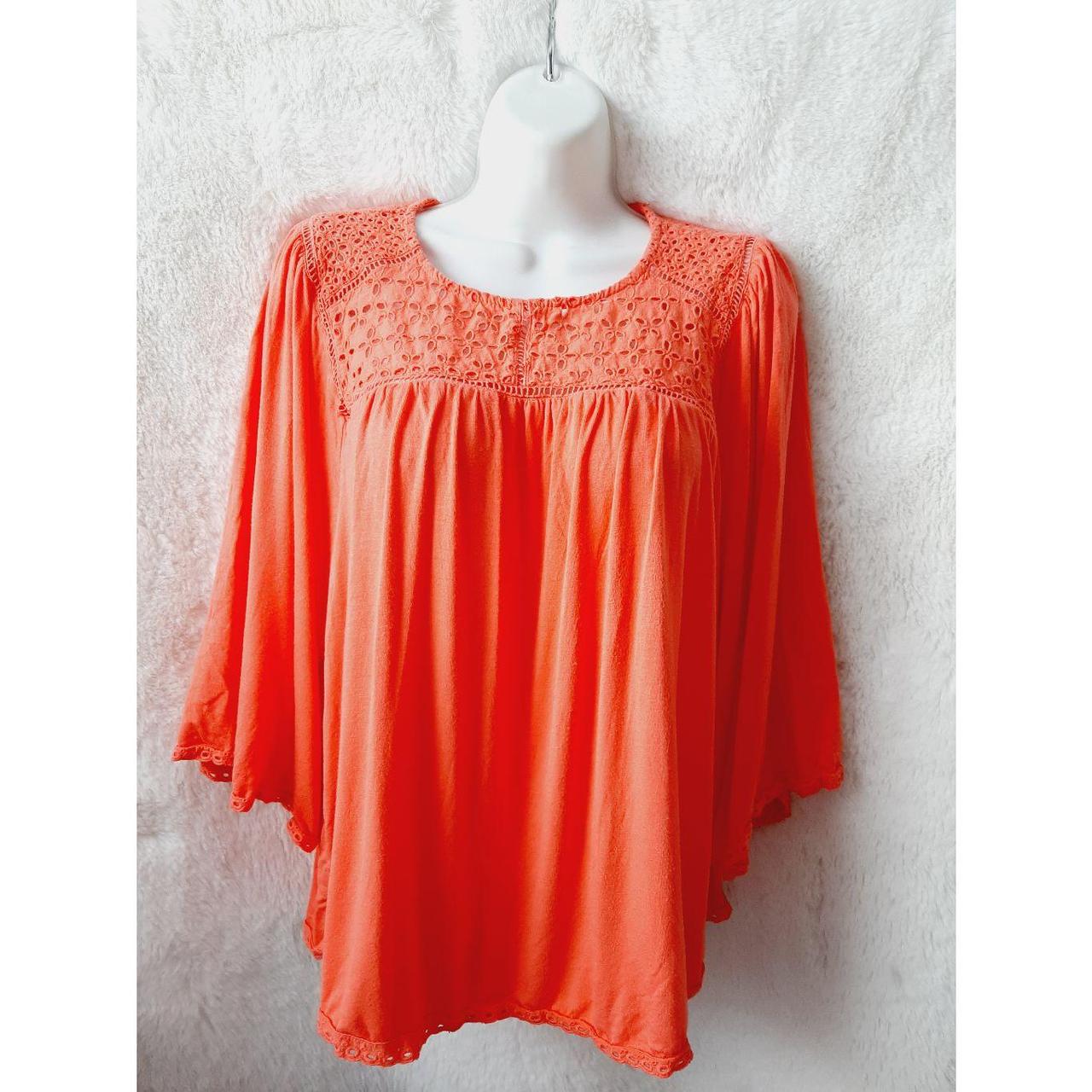 Studio Women's Orange and Pink Blouse | Depop