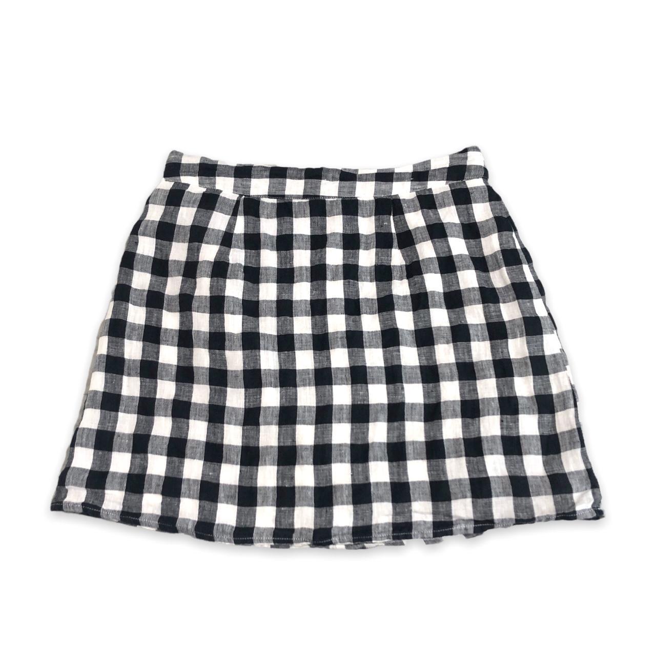 Plaid gingham linen skirt Forever 21 women s size