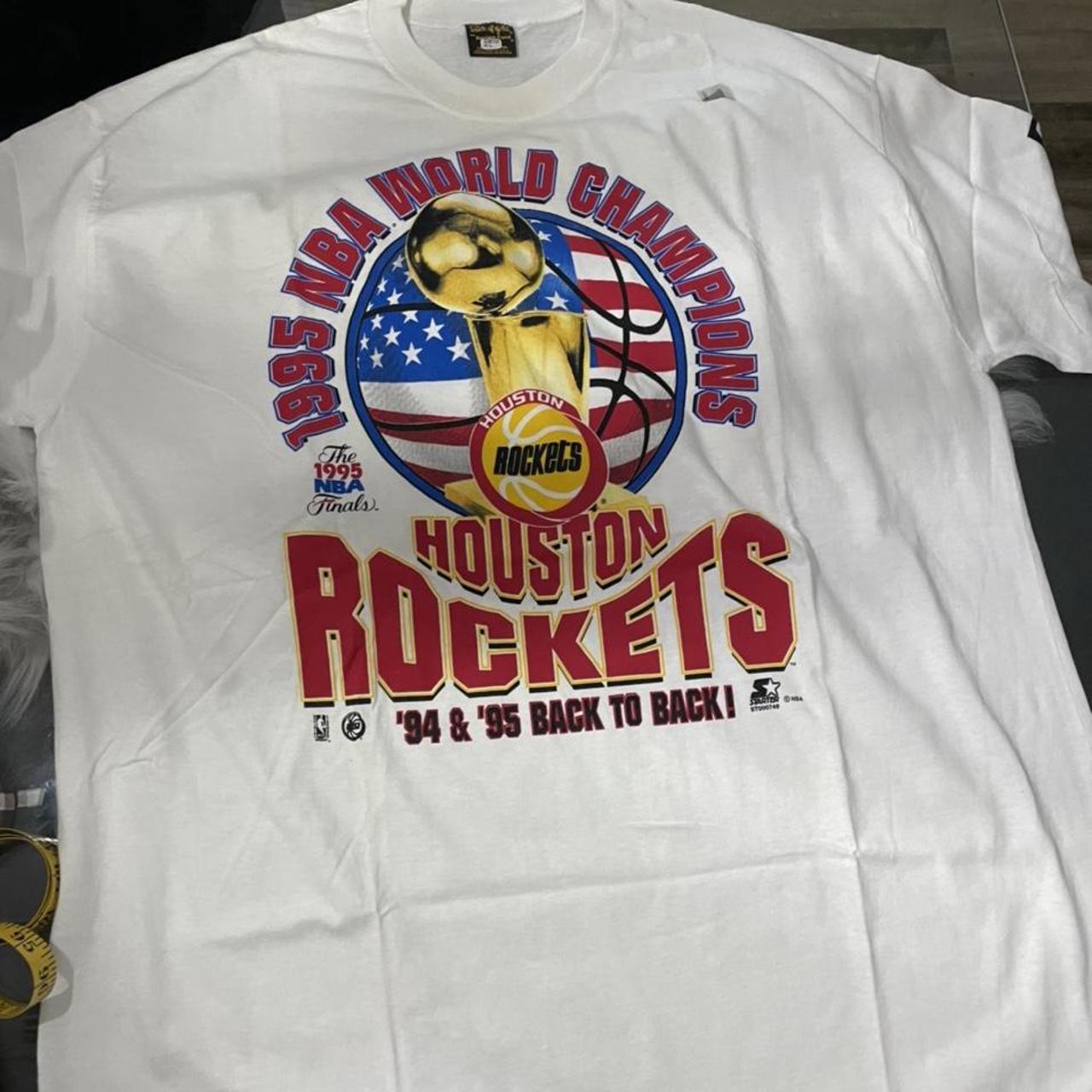 Vintage 1995 NBA world champions Houston Rockets single stitch T-shirt.