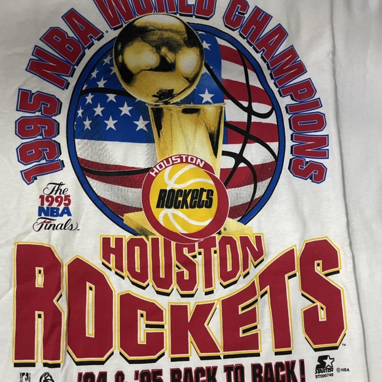 Vintage 90's 95' Houston Rockets NBA Champions - Depop