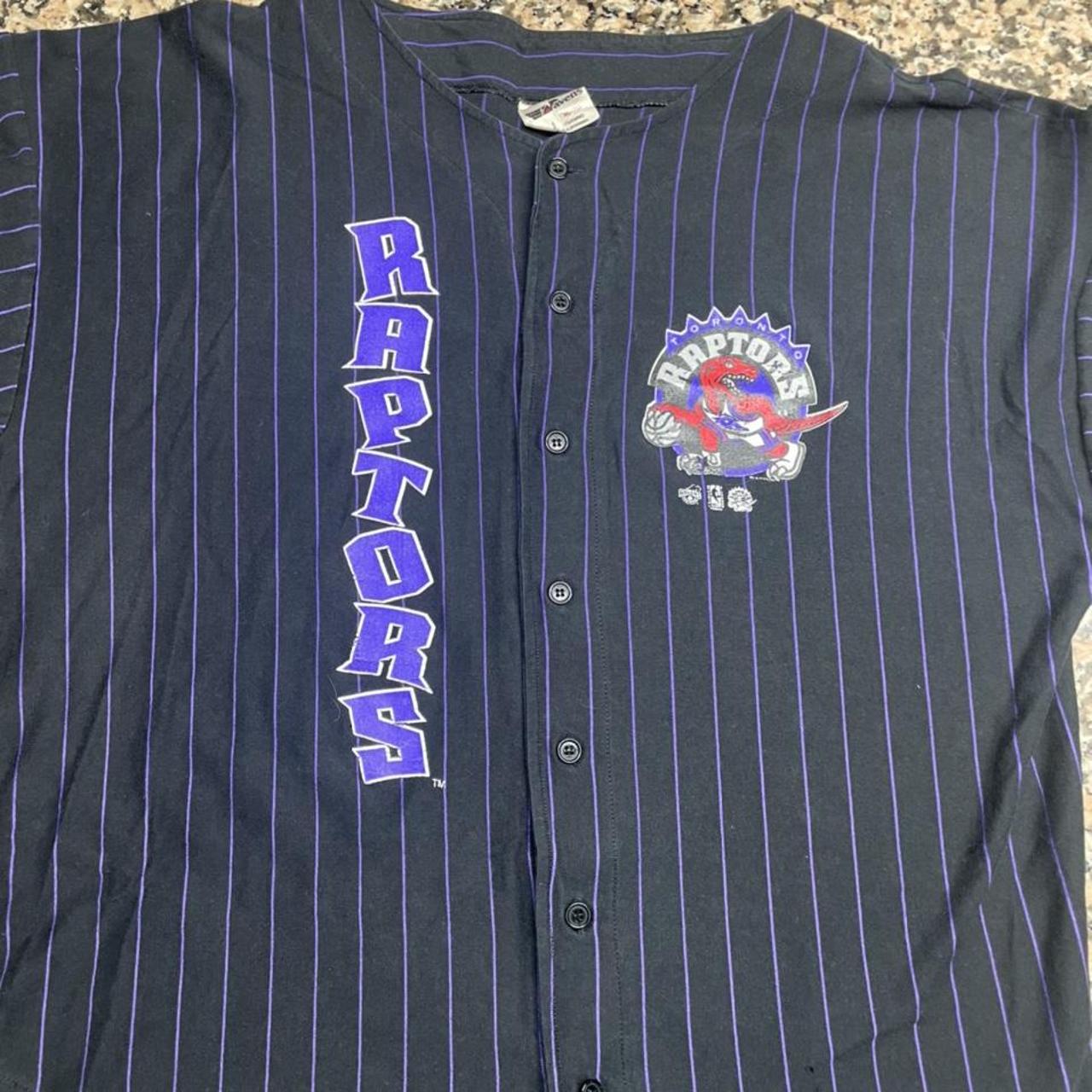 VTG Ravens 1994 Toronto Raptors Embroidered Button-Up Baseball Jersey -  Wms/Kids