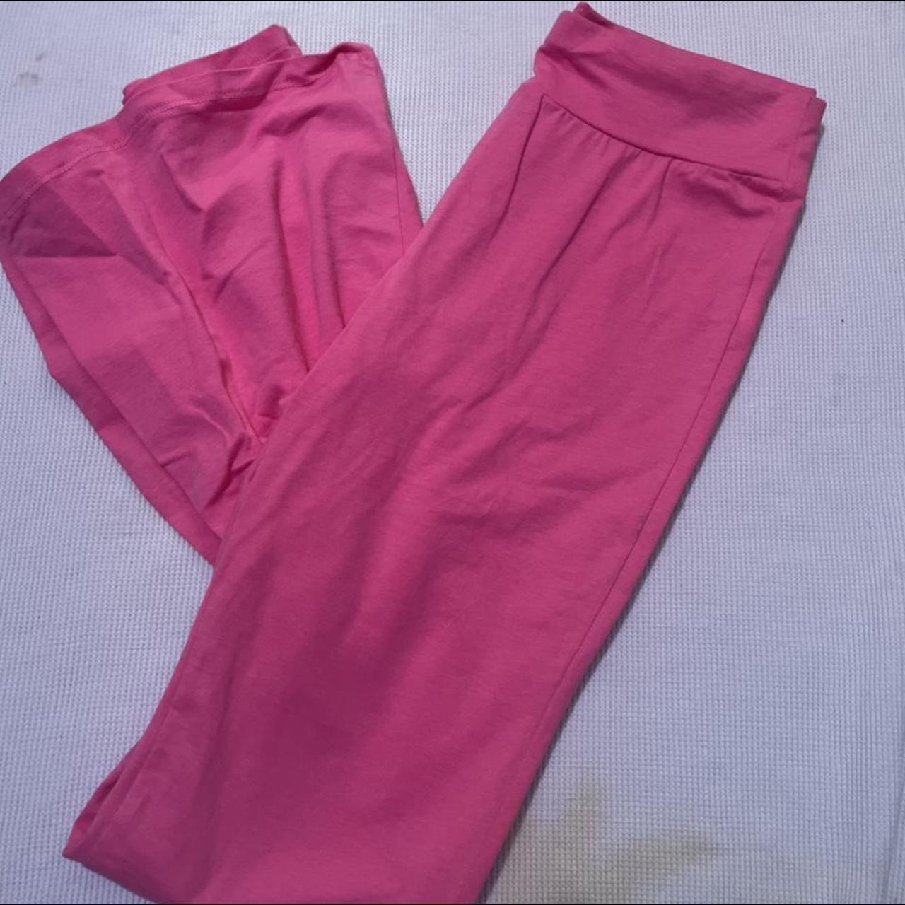 Pink Flare Yoga Pants
 Pink flare yoga pants Depop