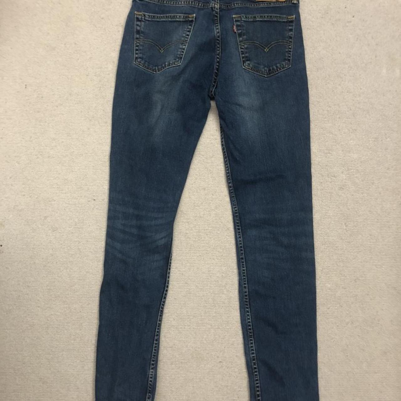 Levi's Men's Navy and Red Jeans | Depop