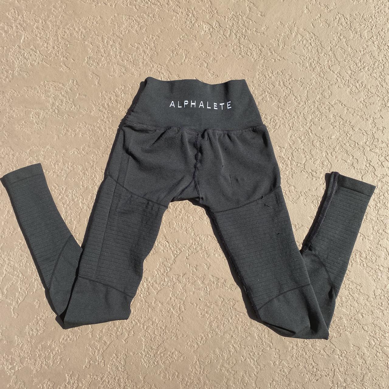 alphalete leggings OG revival in charcoal... Depop