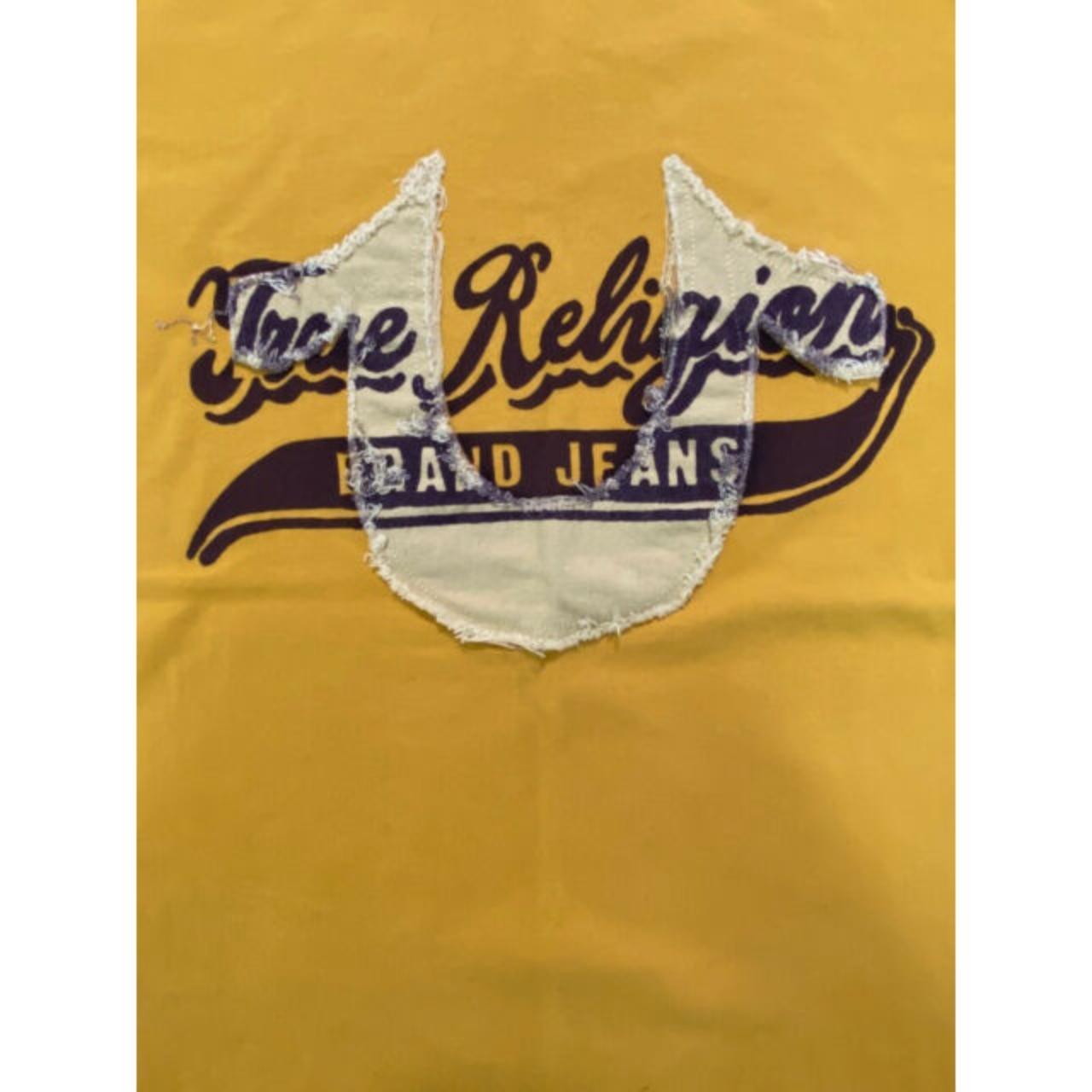 True Religion Men S Gold T Shirt Depop   P0 