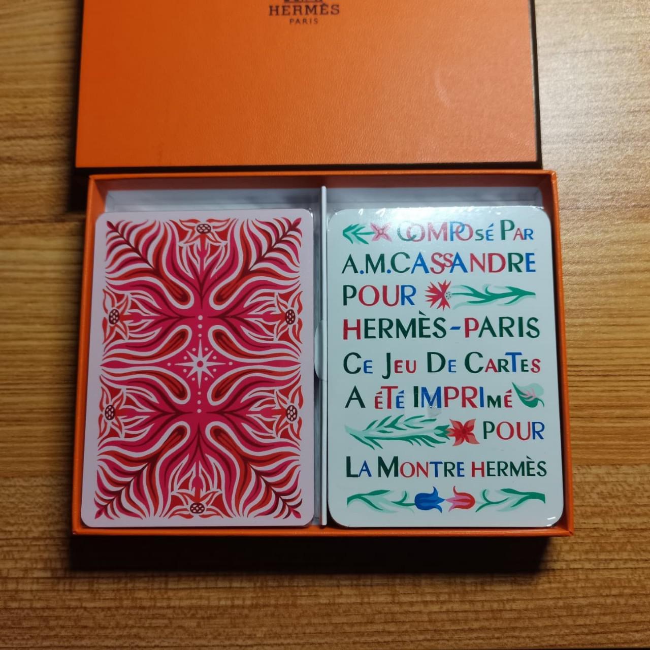 Brand new, Hermes set of 2 decks of poker playing - Depop