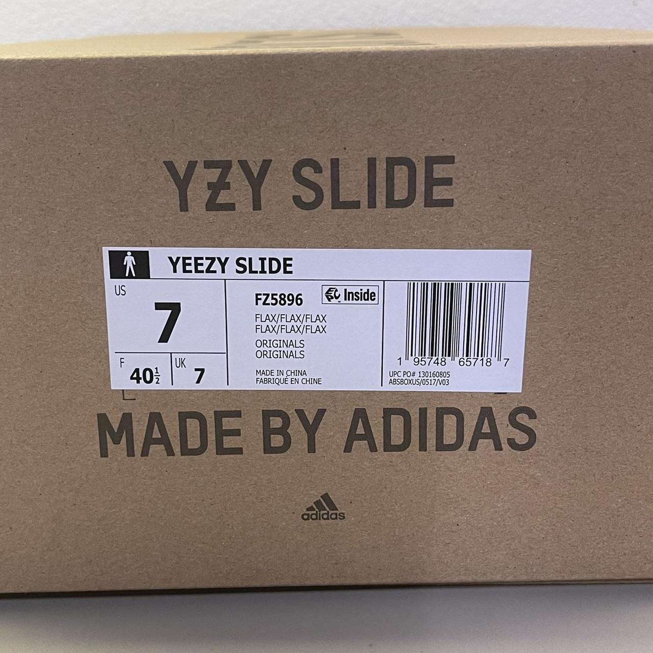 Adidas Yeezy Slide Flax Size 7 Men/8.5 Women 100%... - Depop