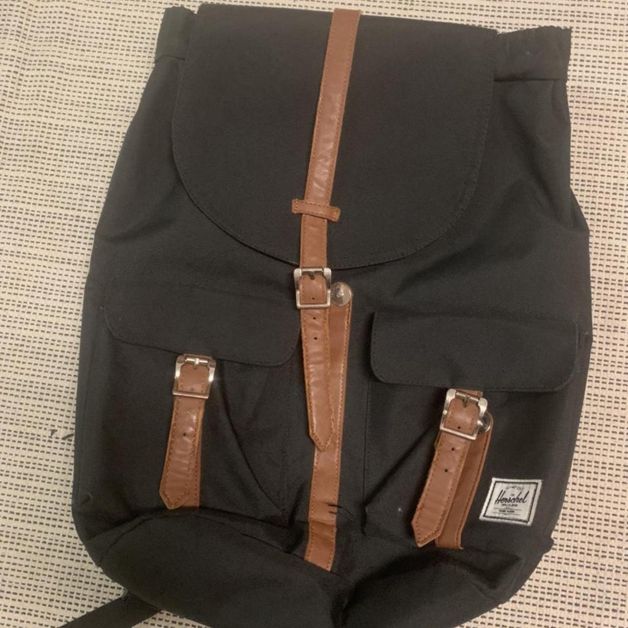 herschel backpack leather peeling