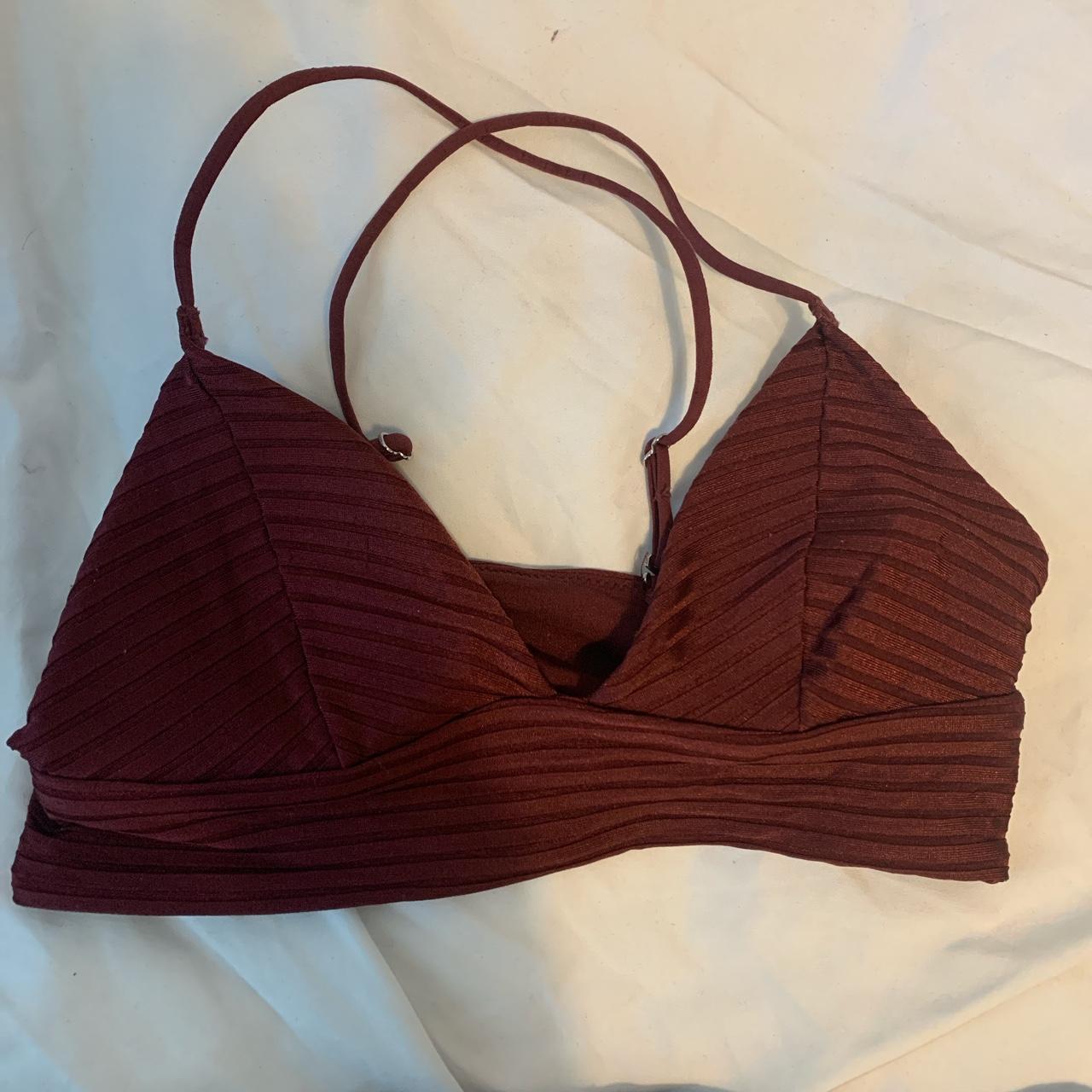 H&M Women's Burgundy Bikinis-and-tankini-sets | Depop