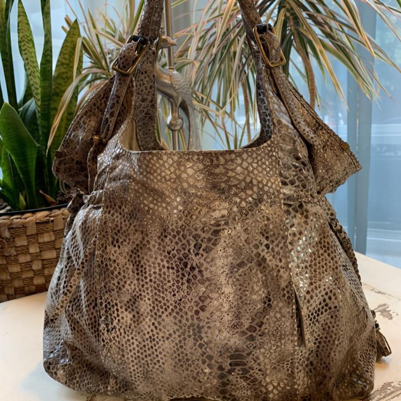 Elliott Lucca snakeskin print large purse Excellent