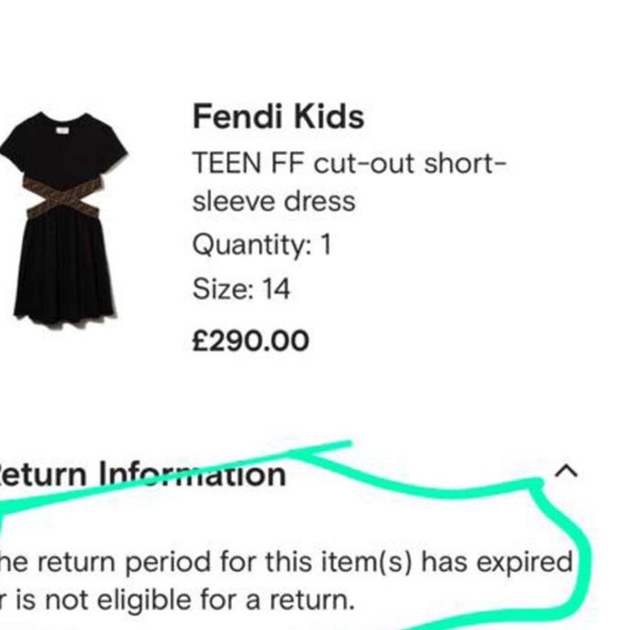 Fendi short sleeve outlet dress