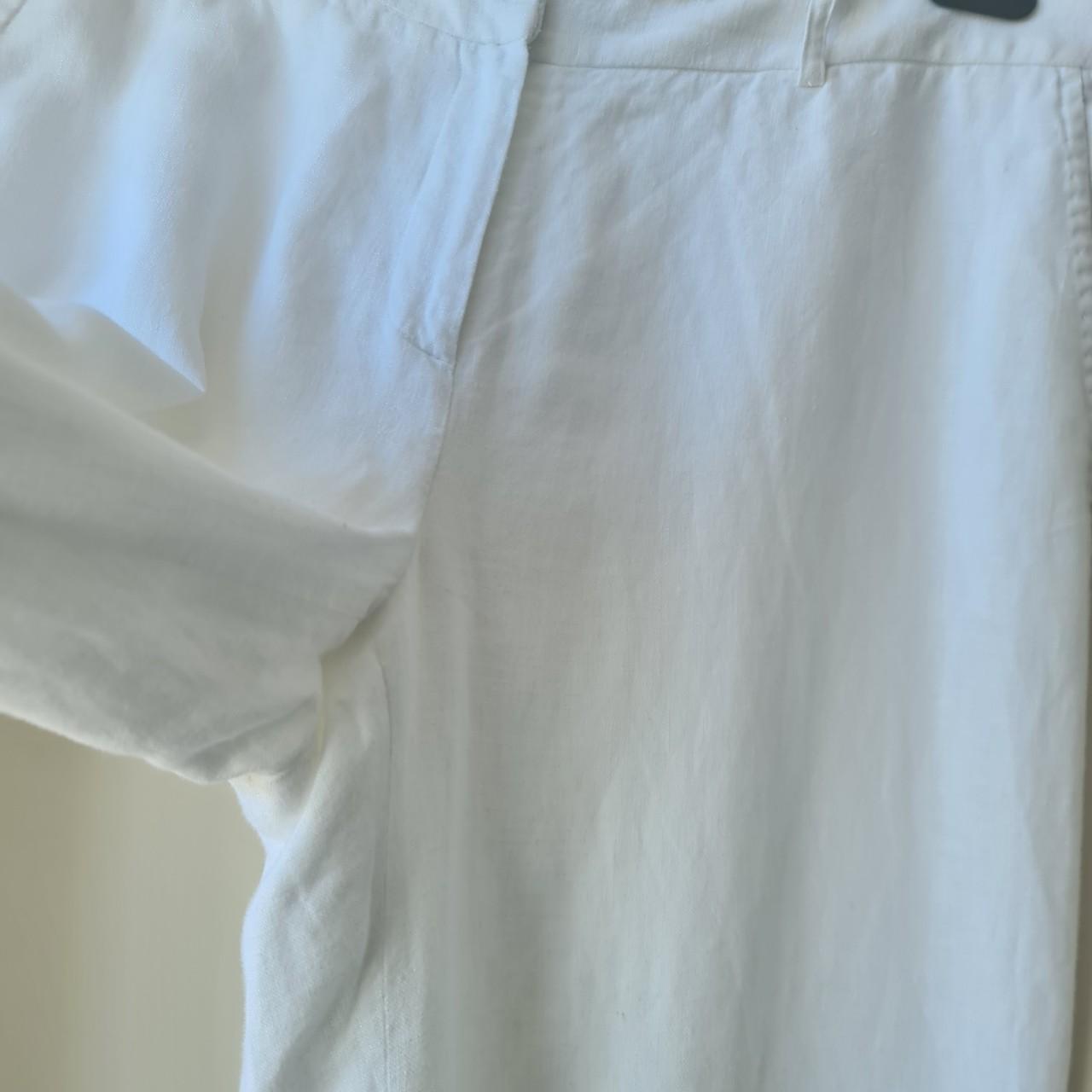 Jaeger Women's White Trousers | Depop