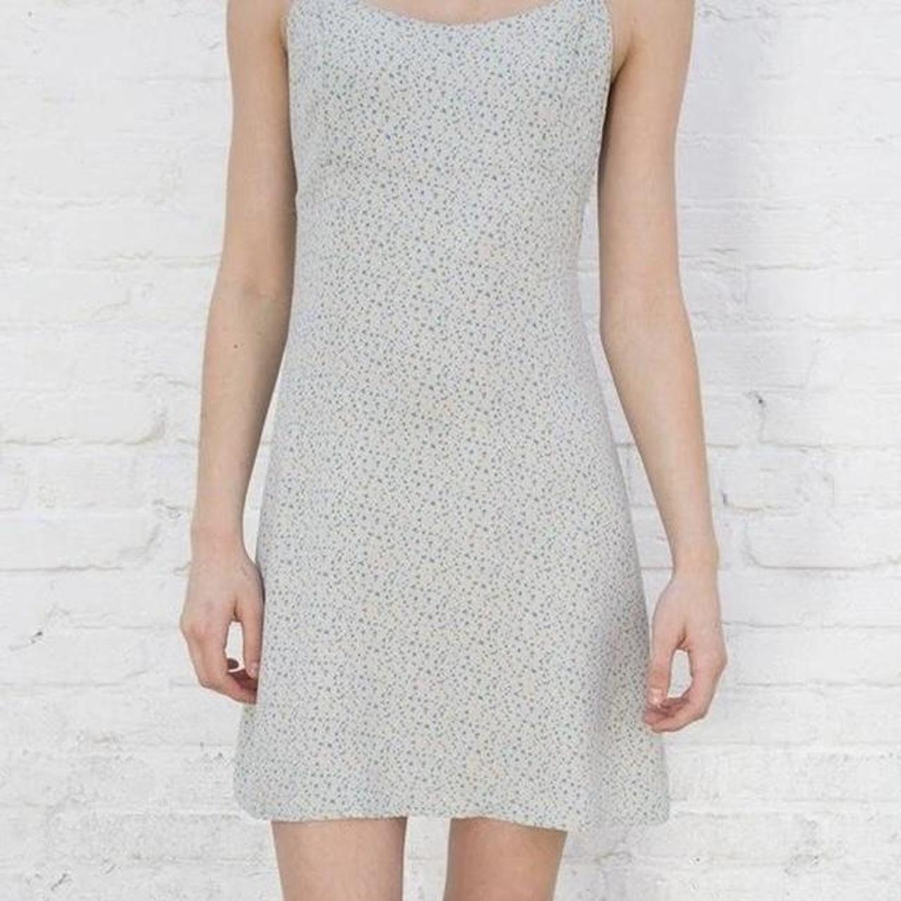 Brandy Melville Women's Yellow and Blue Dress Depop