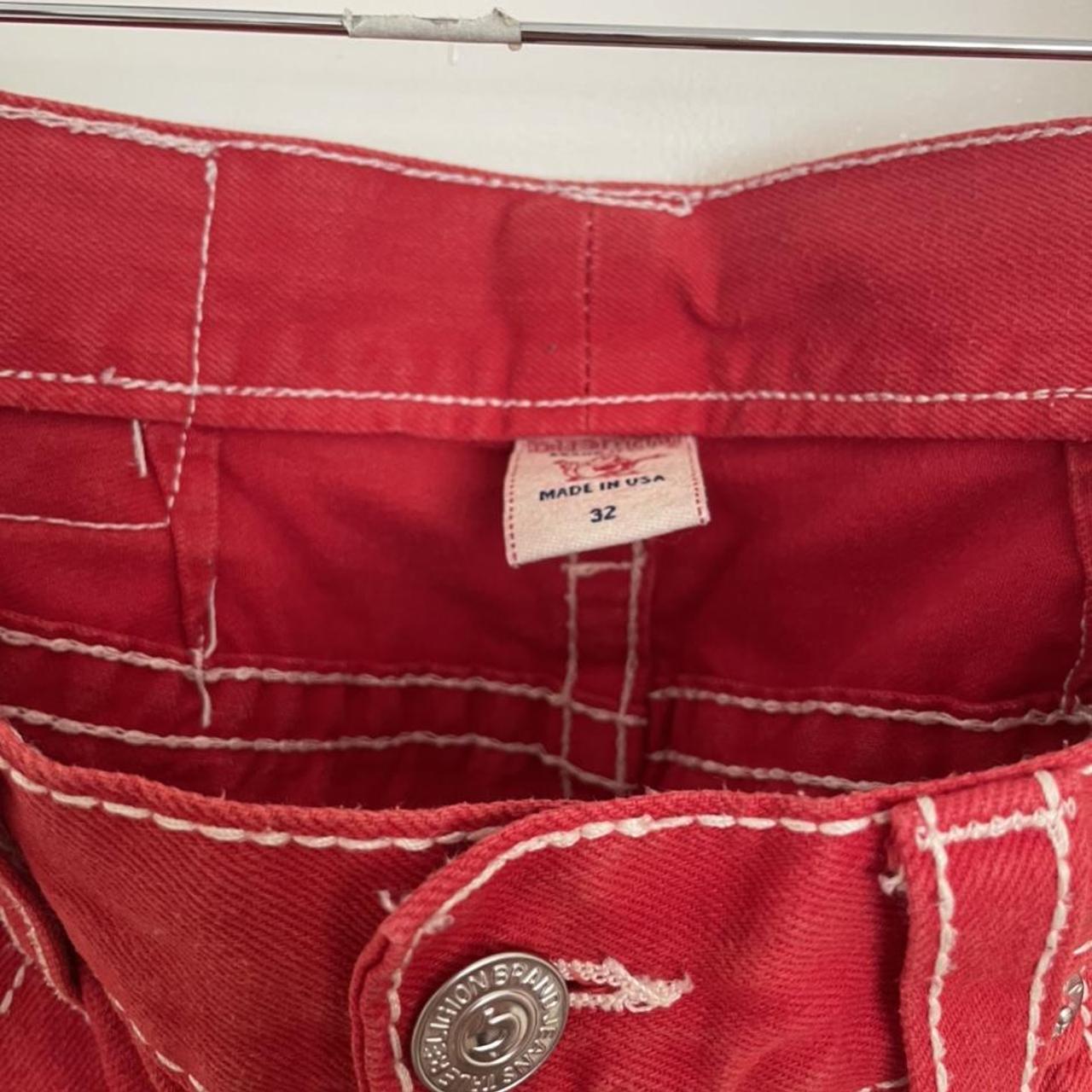 Bootcut True Religion Red Jeans Size 32w 32l Open Depop