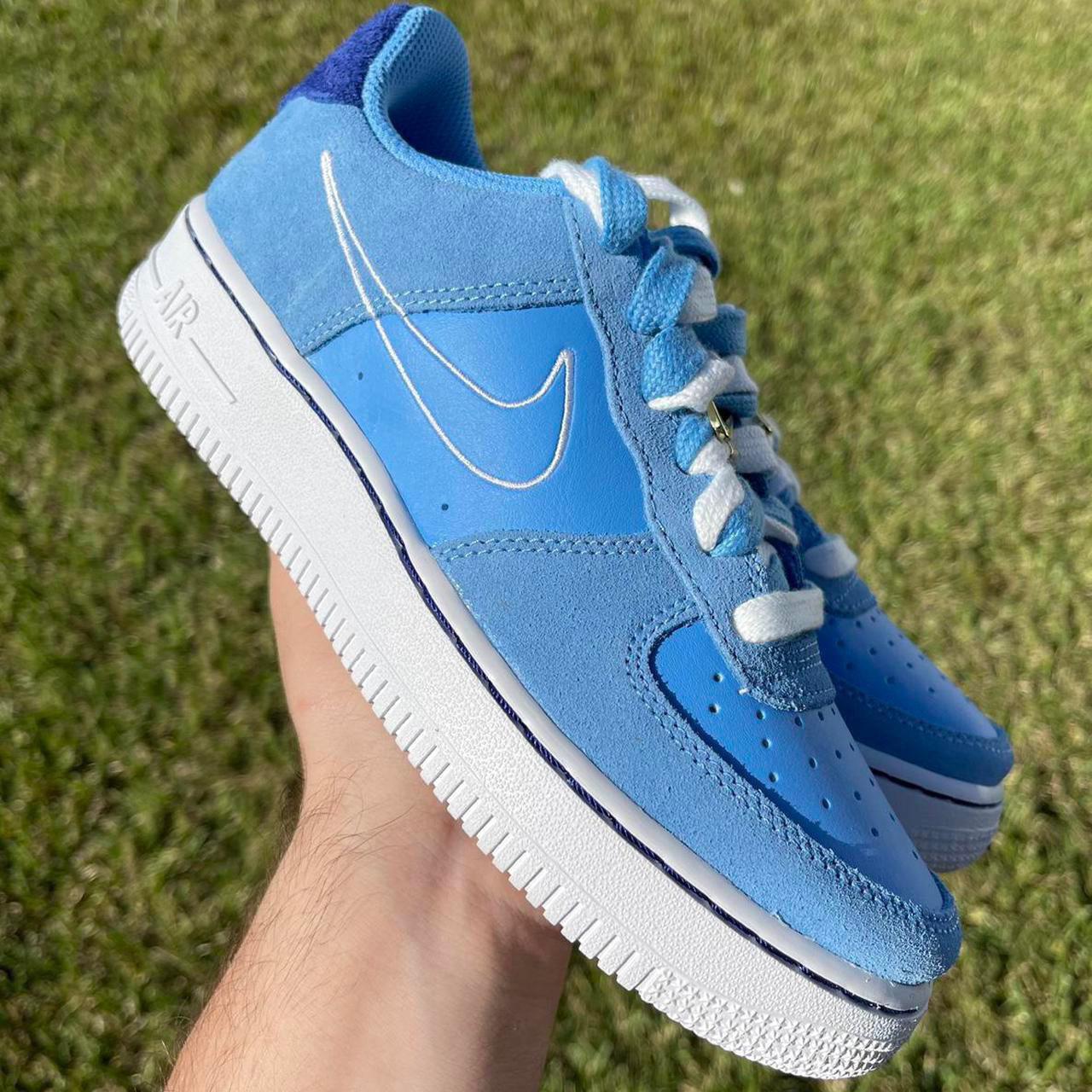Nike Air Force 1 Low Blue Gold Swoosh (Women's)