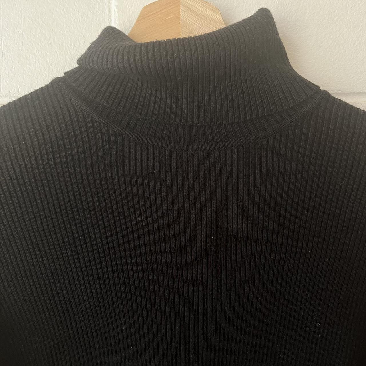 Black ribbed vintage turtle neck sweater. Nice warm... - Depop