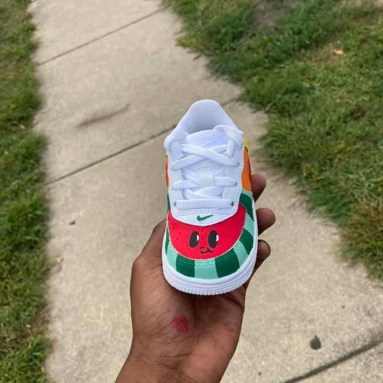 Custom “COLOR WHEEL COCOMELON “ Air Force 1s Depop