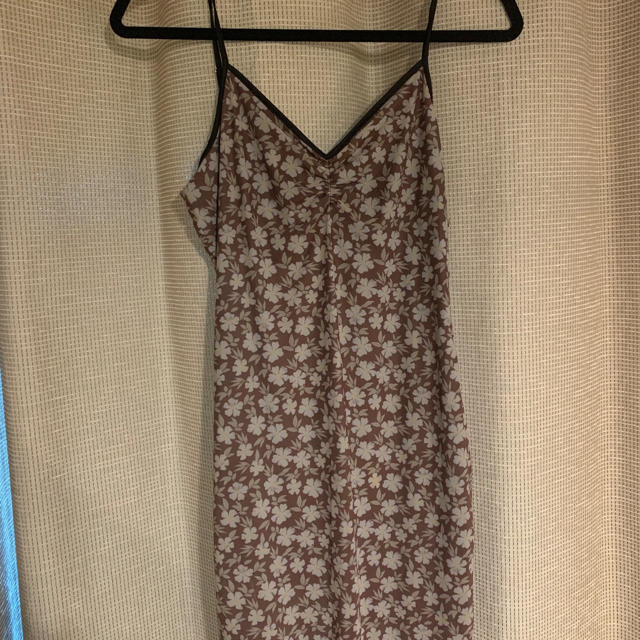 Forever 21 Women's Cream and Green Dress | Depop