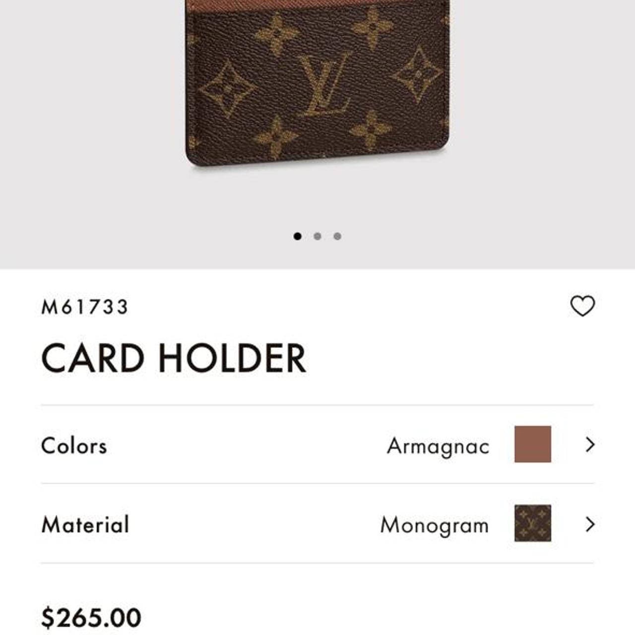 Louis Vuitton Card Holder - Monogram - Armagnac - - Depop