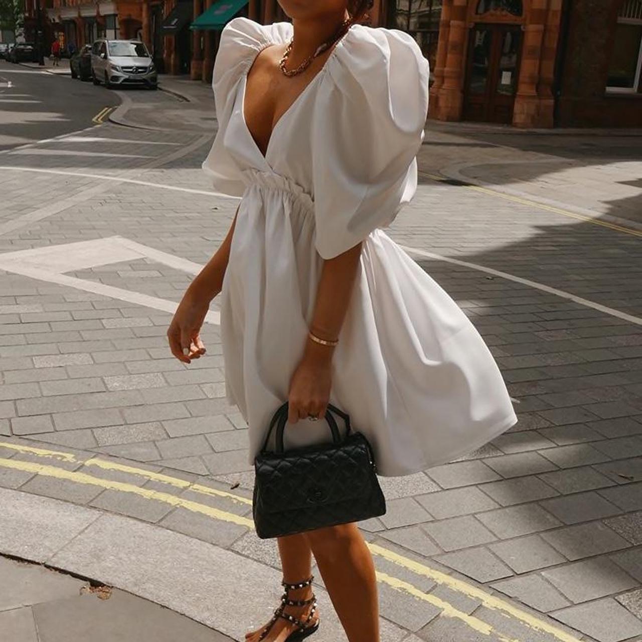 lorna luxe exaggerated puff sleeve dress