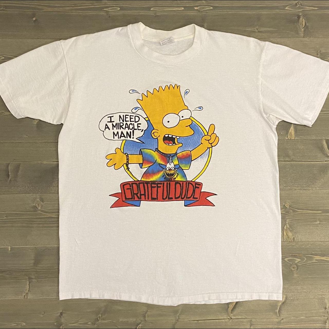 Vintage Bart Simpson “Grateful Dude” Grateful Dead... - Depop