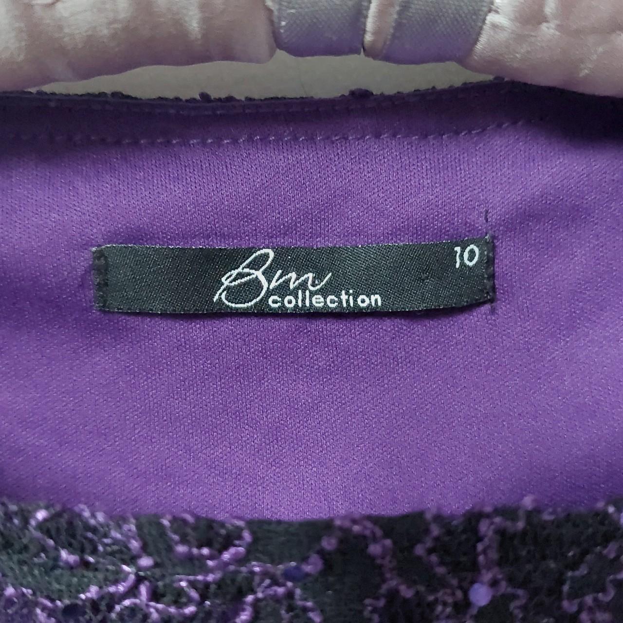 BM Collection purple floral lace top with sparkling... - Depop