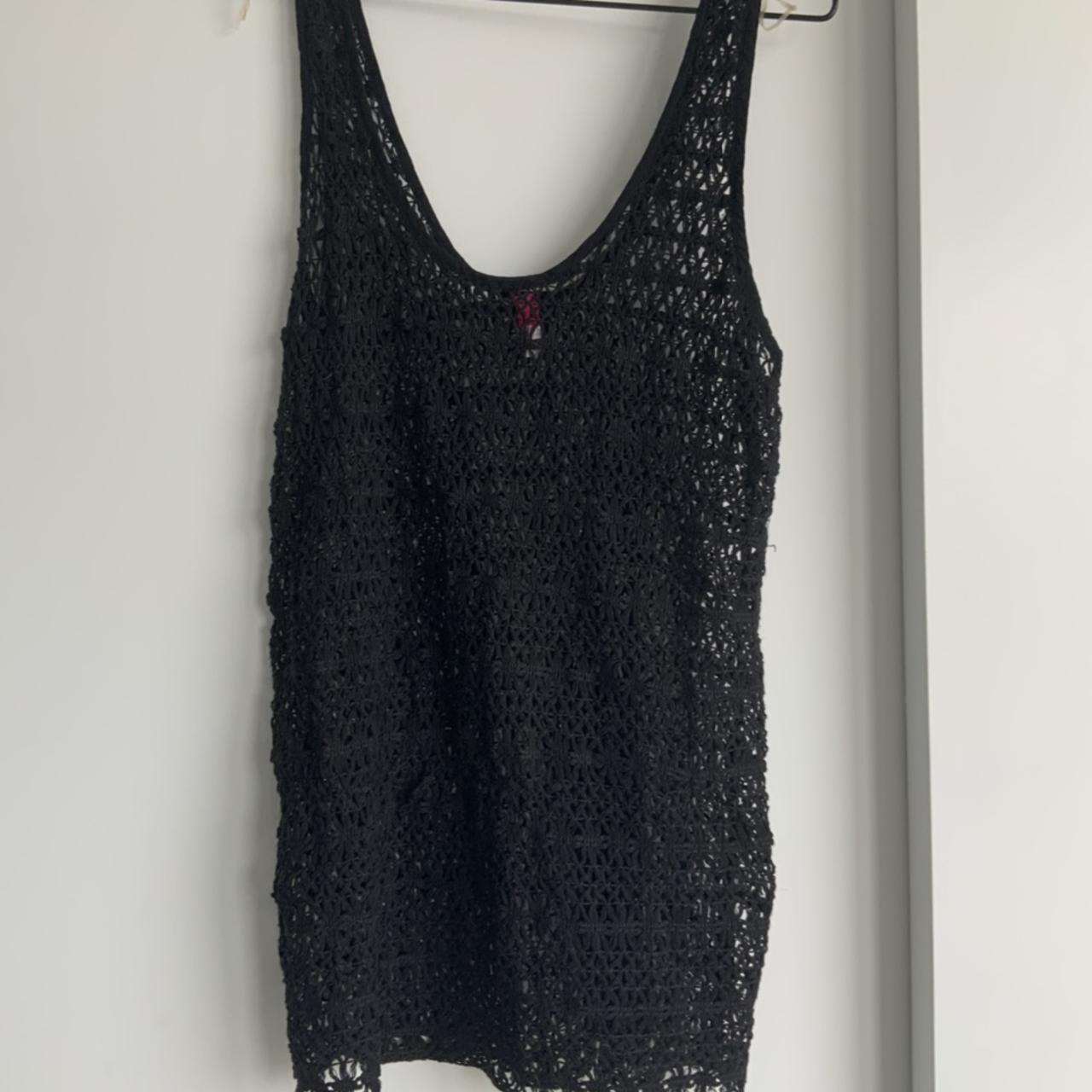 Victoria’s Secret Black Crochet Cover Up Dress size... - Depop