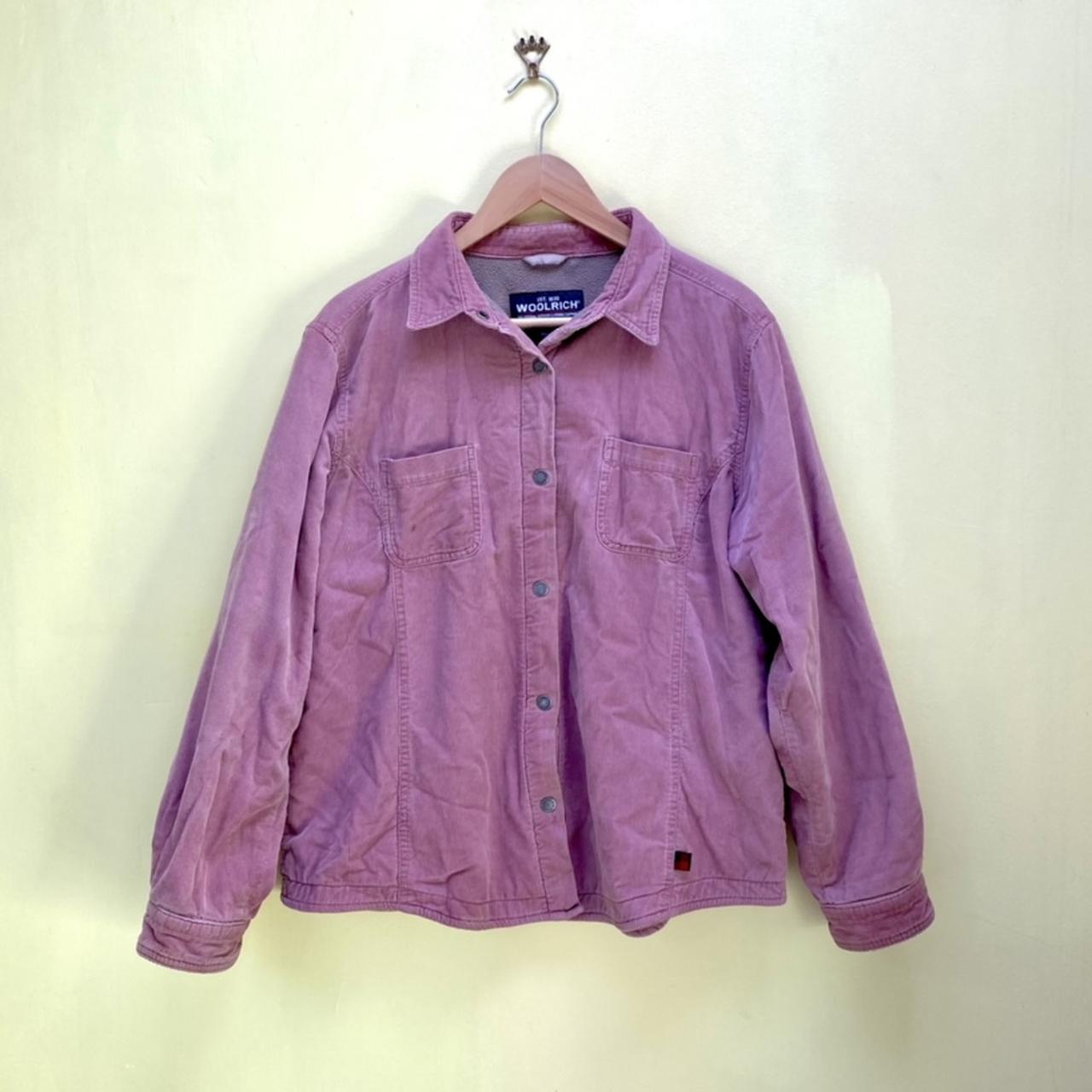 Woolrich Pink Corduroy Jacket Cozy Spring/Fall... - Depop