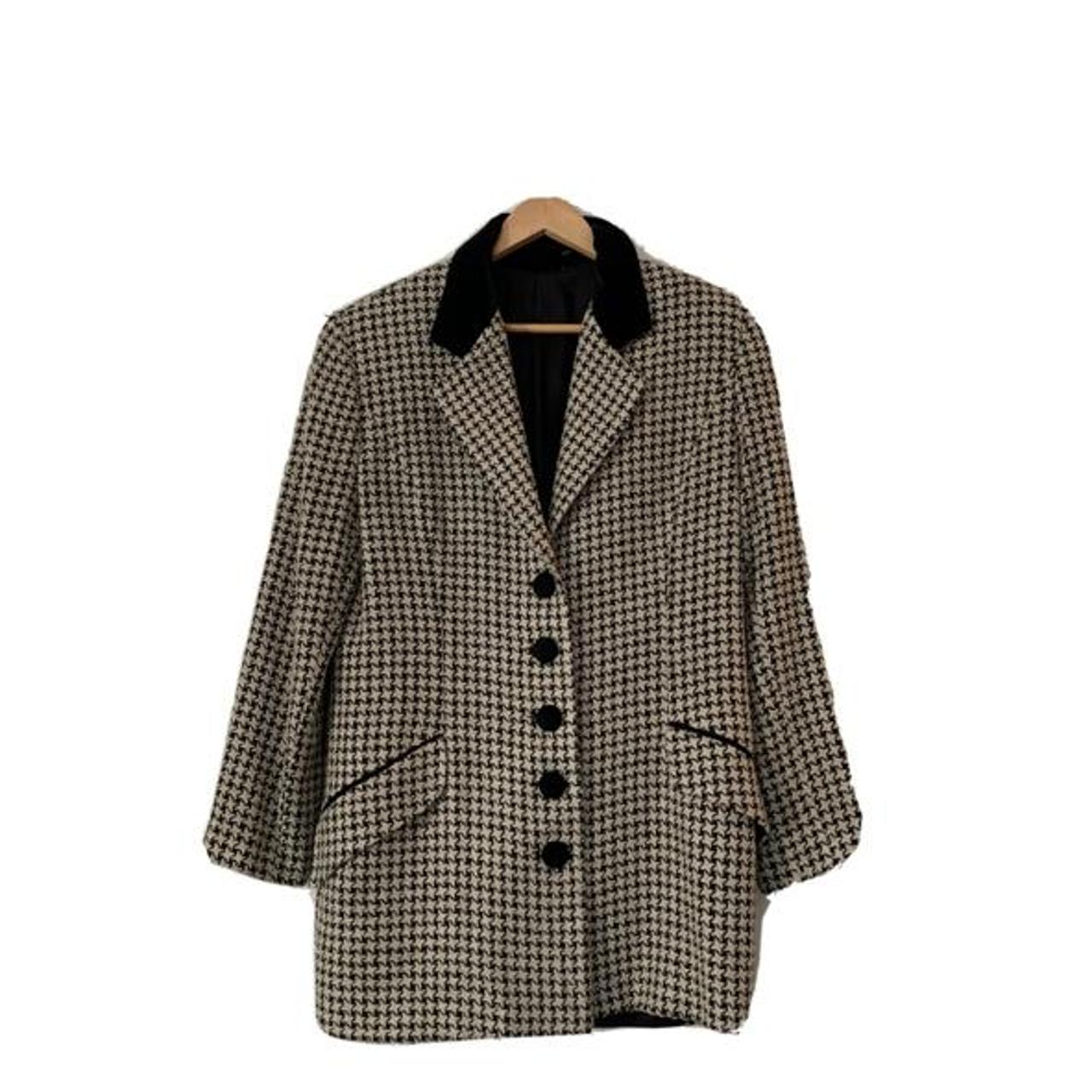 Oversized 2025 houndstooth blazer