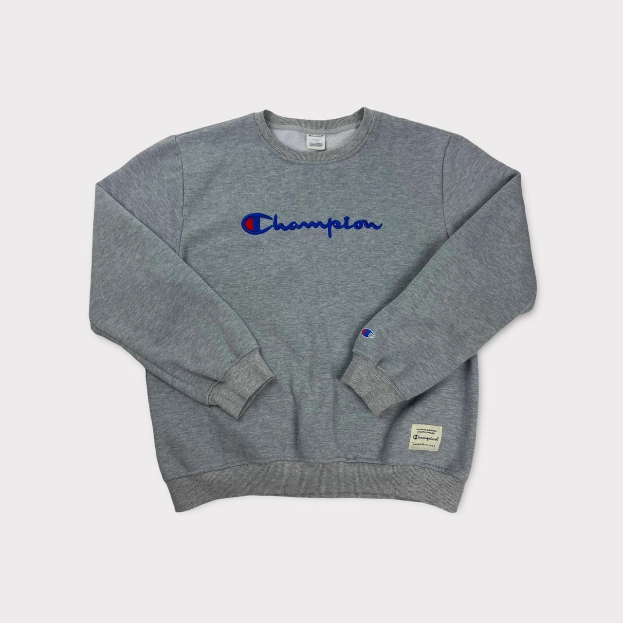 Champion Men's Grey Sweatshirt | Depop