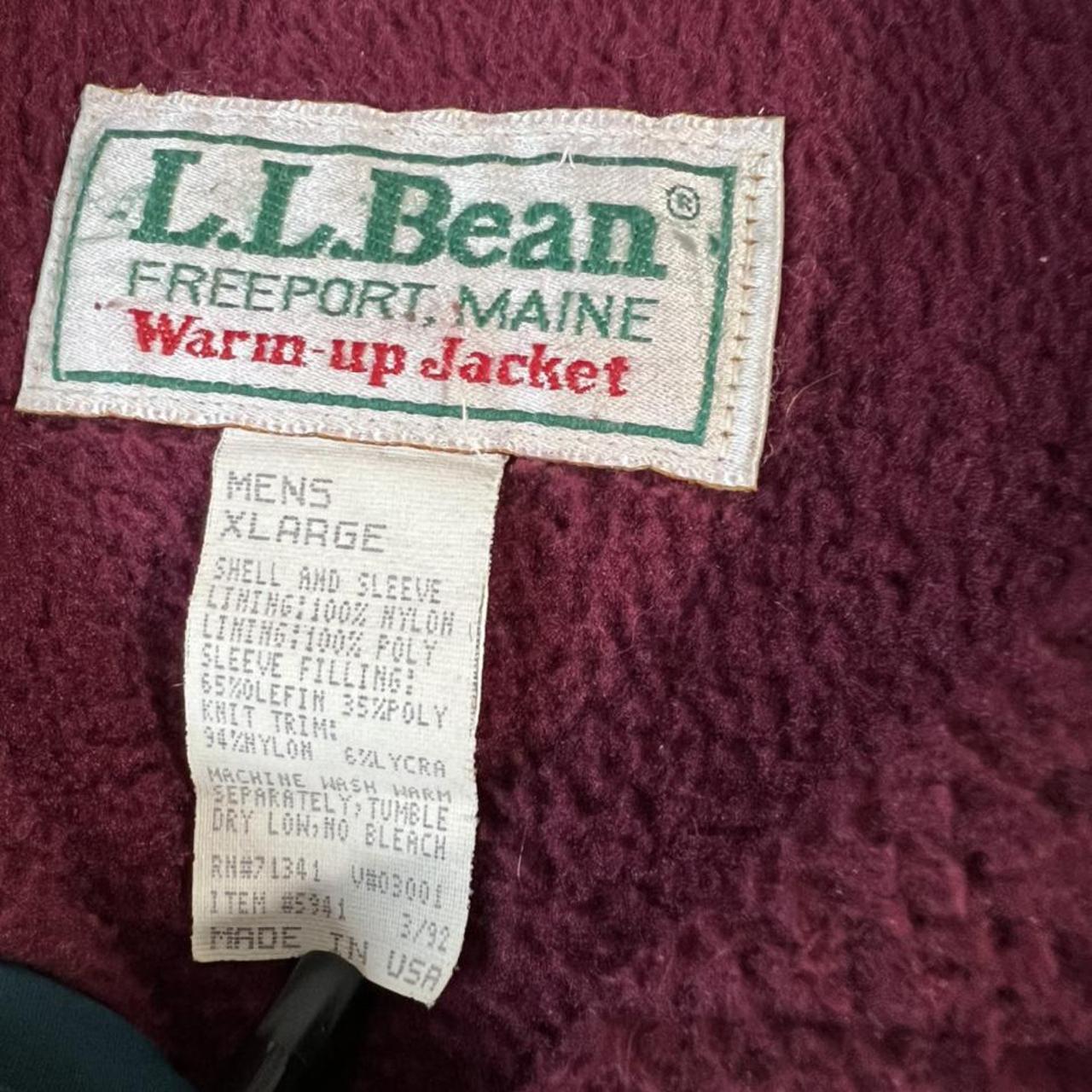 Vintage LL Bean Freeport Maine Warmup Jacket Fleece... - Depop