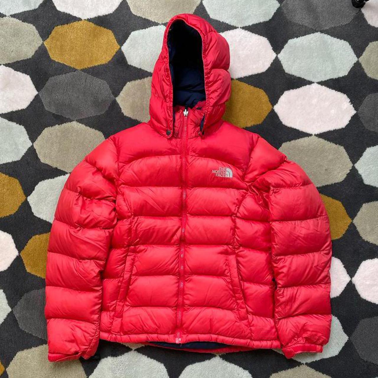 north face red puffer jacket mens