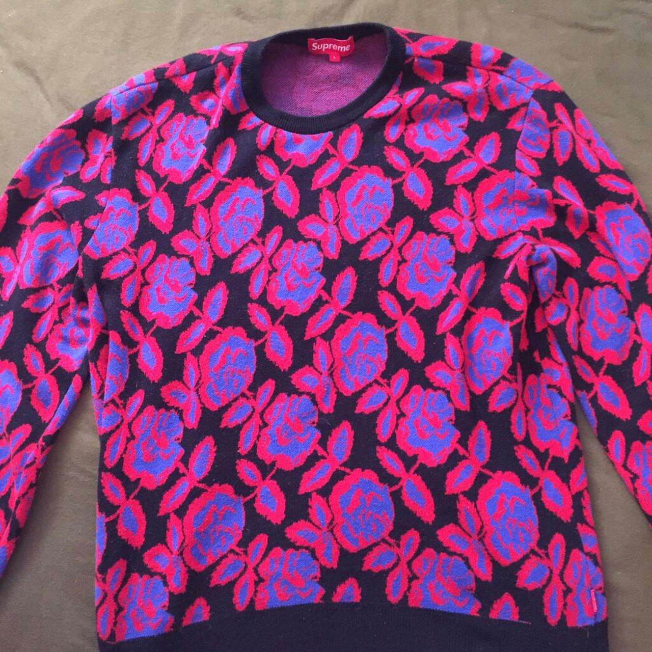 【激レア】SUPREME  rose sweater