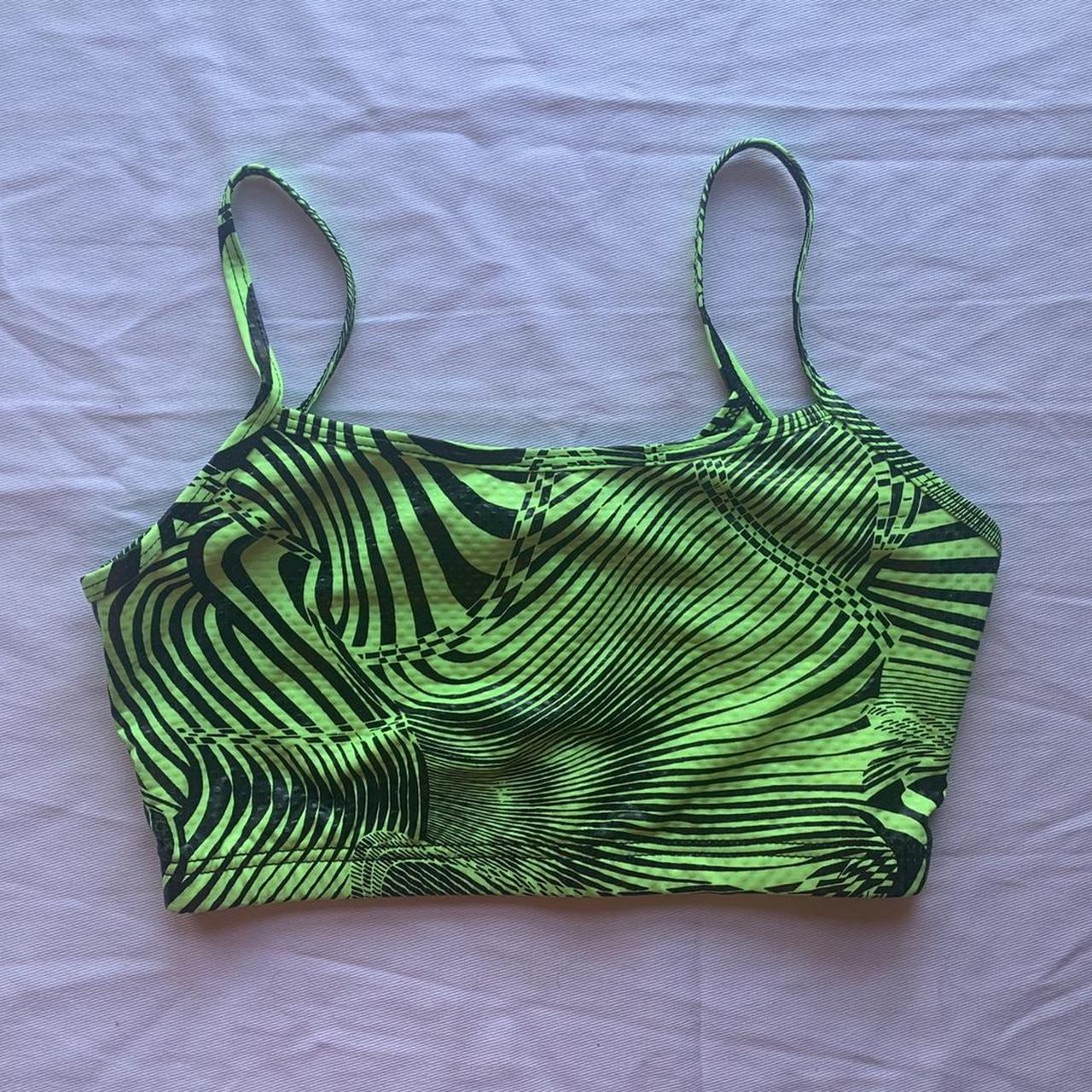 Body Wrap Women's Green and Black Crop-top