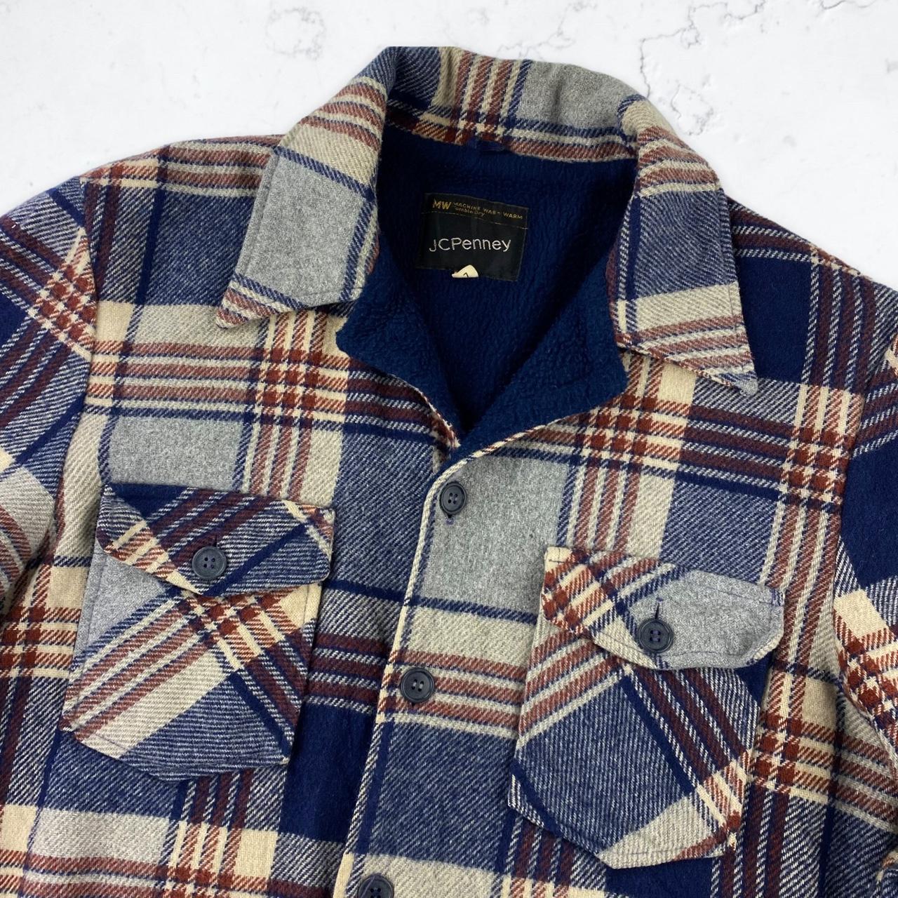 80’s Heavy Flannel Jacket. Vintage 80’s JCPenney... - Depop