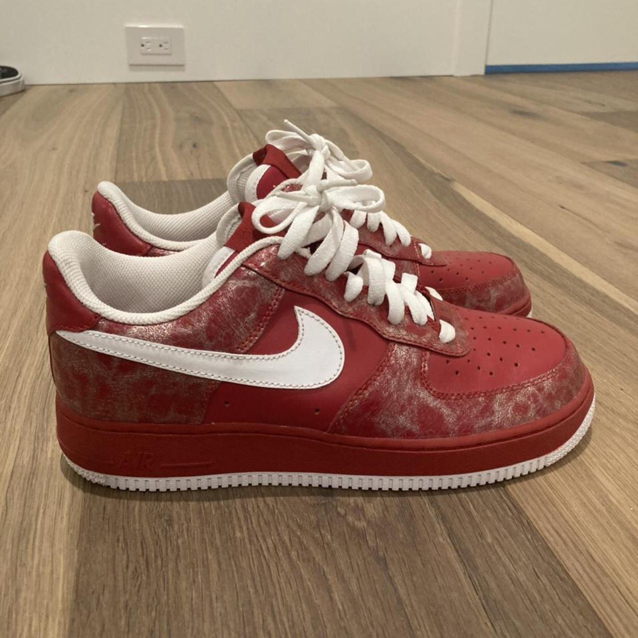 Air Force 1 red size size 9 #nike #airforces #shoes - Depop