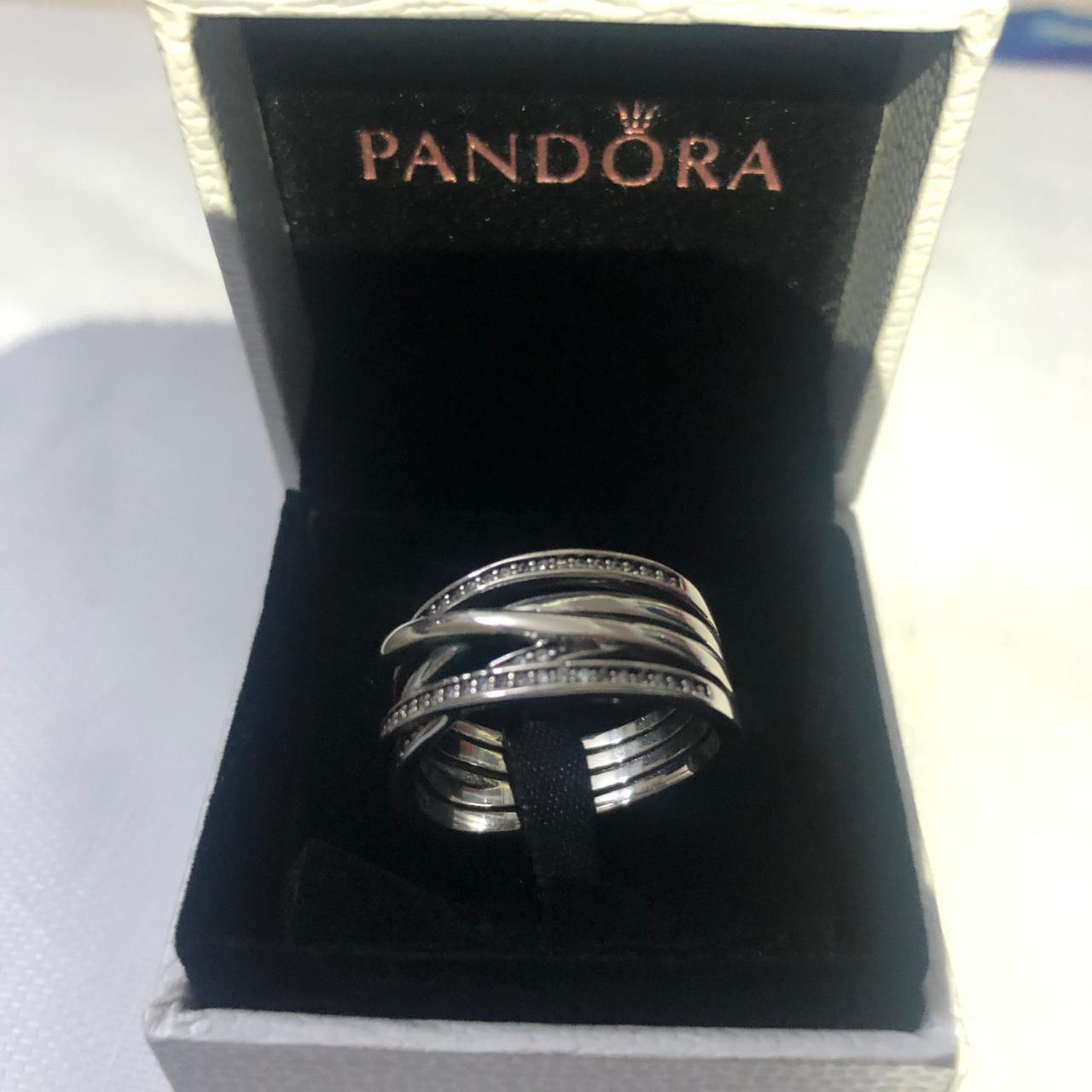 Pandora Sparkling & Polished Lines Ring Size 60 S925 | Depop