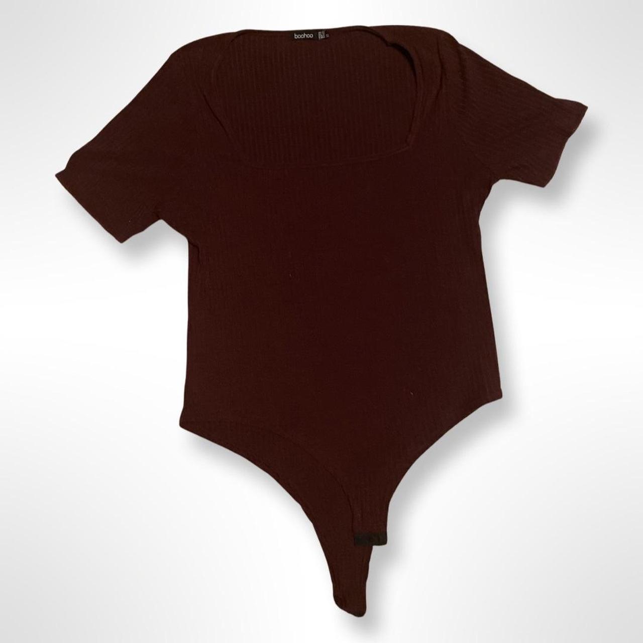 Boohoo Purple Square Neck Bodysuit Size 16 boohoo Depop