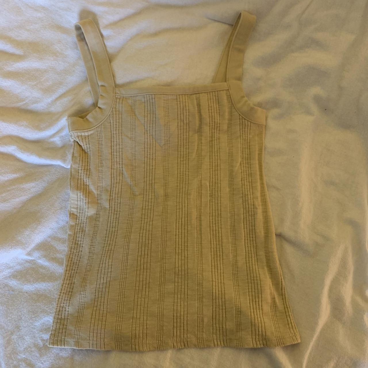 Free Assembly Women's Yellow and Cream Vest