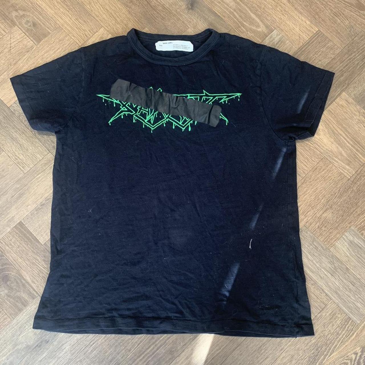 Off-White Green Graffiti Logo T-Shirt Off-White