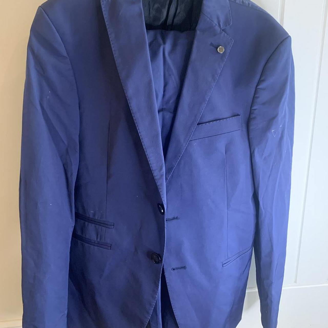 Men's Zara slim fit blue suit (both jacket Depop