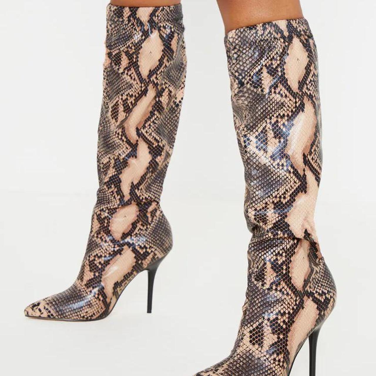 Missguided snake outlet boots