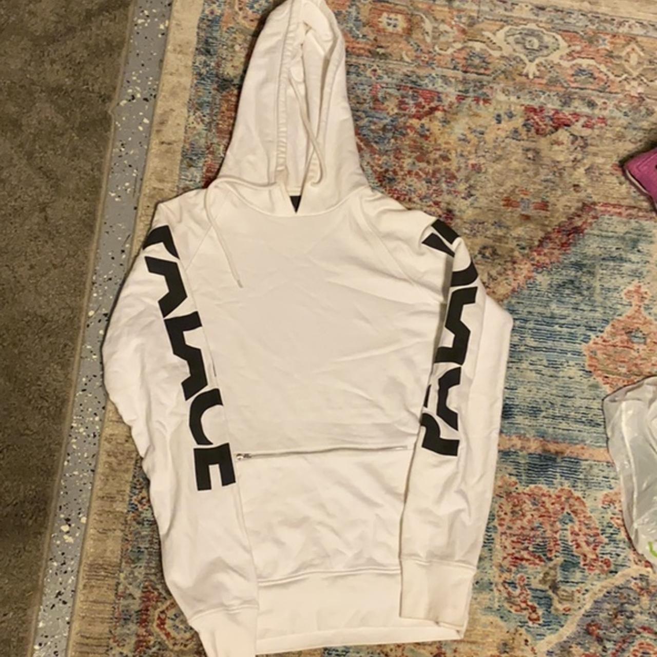 Palace White Zipper Pocket Hoodie ⭐️ bought from a... - Depop