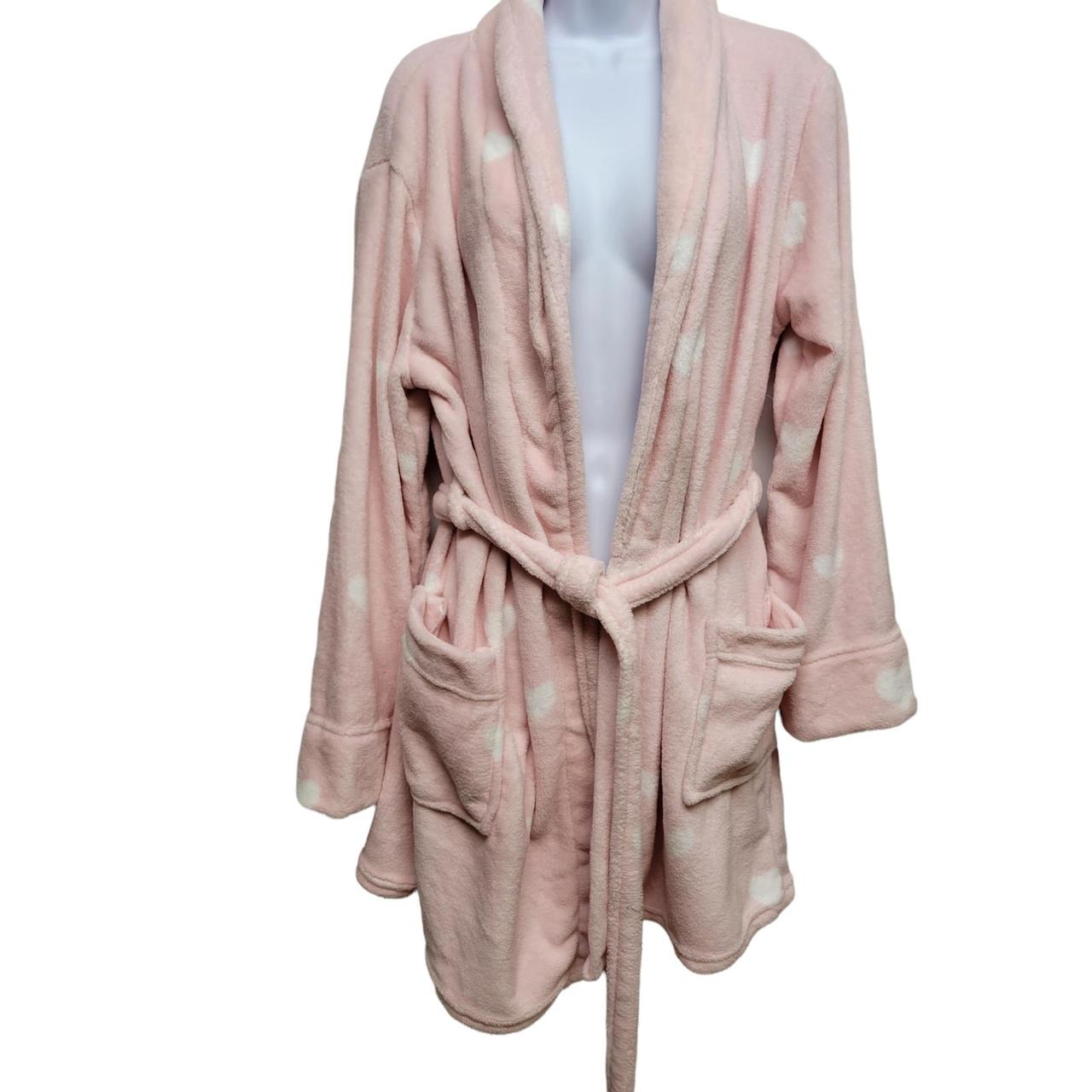 PJ Salvage Women's Pink and White Robe (2)