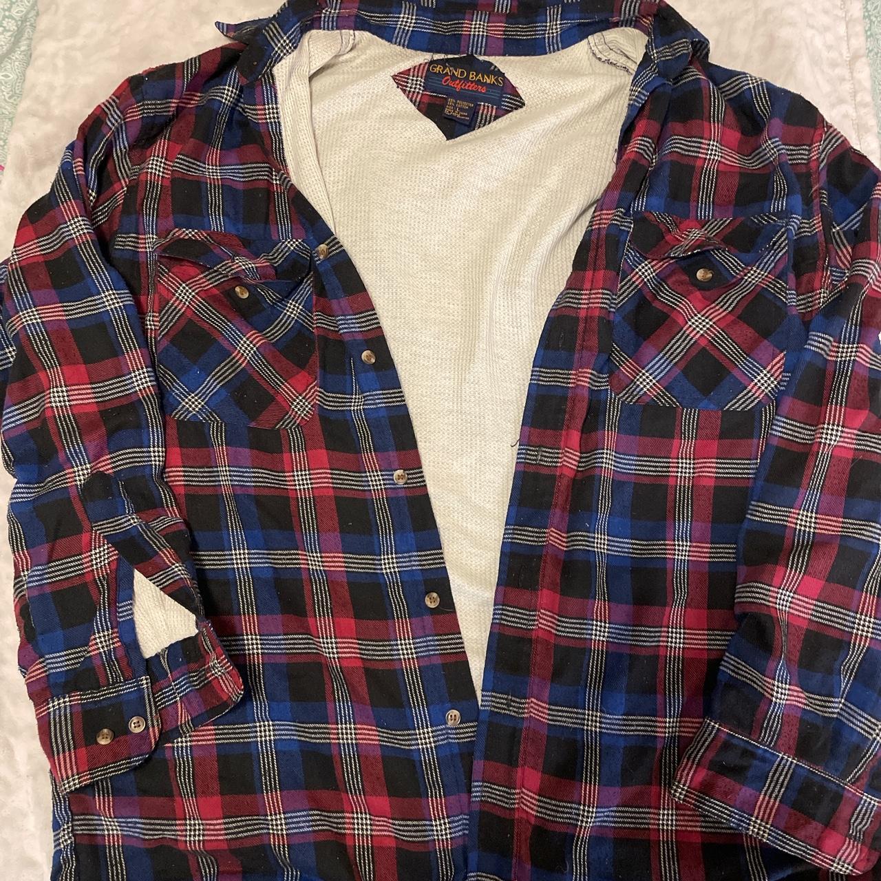 vintage Grand Banks Outfitters thermal flannel -... - Depop