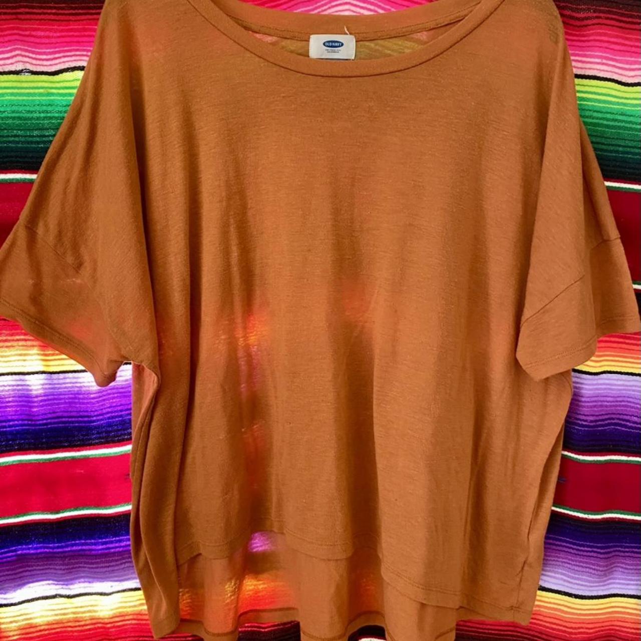 old navy orange womens shirt