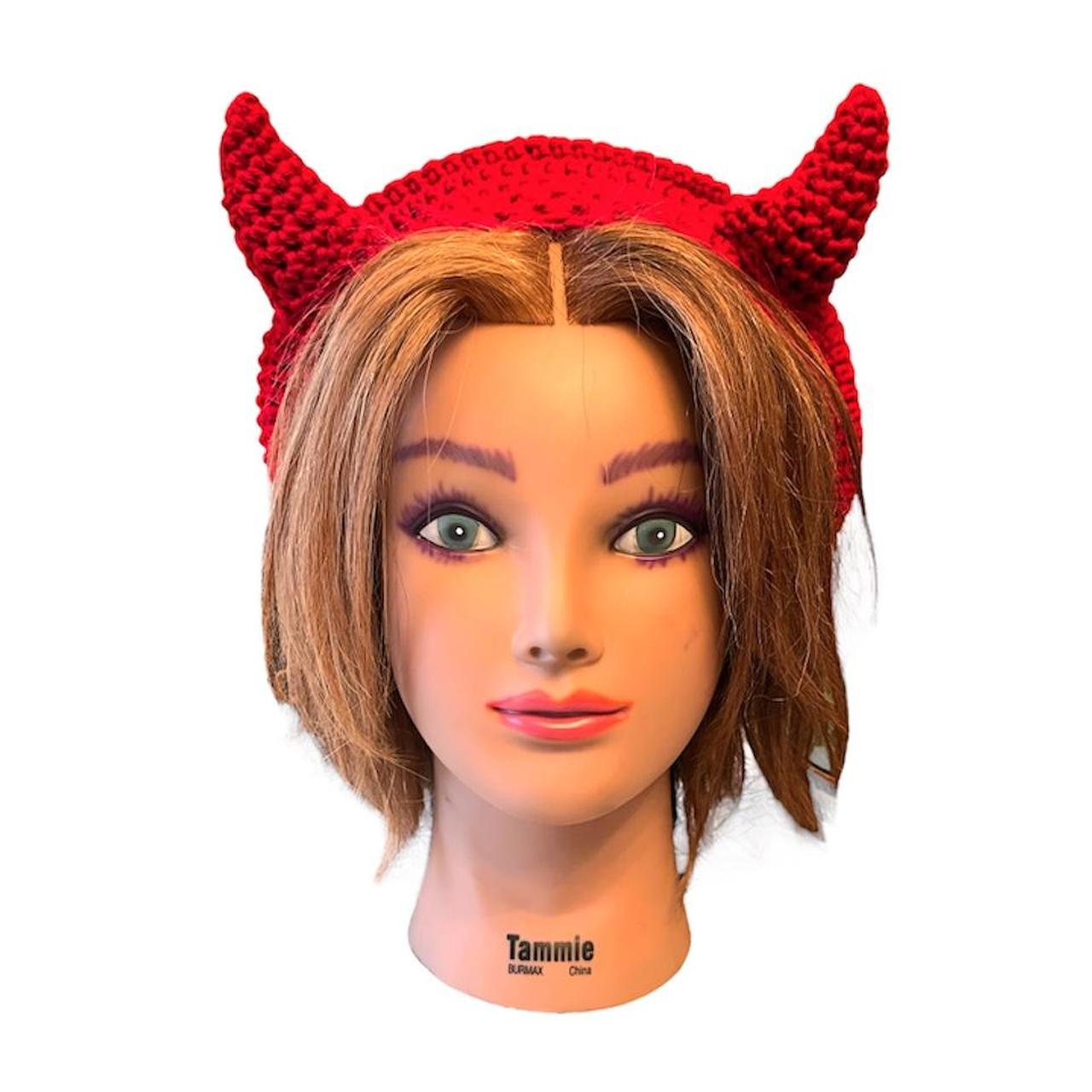 Crochet Beret Devil horns securely sewn on All... Depop