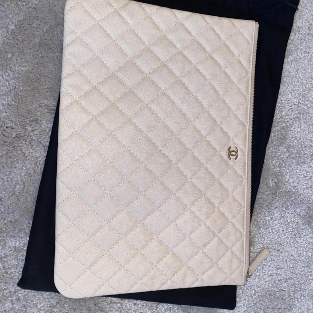 Stunning cream large Chanel clutch bag. Bought as a